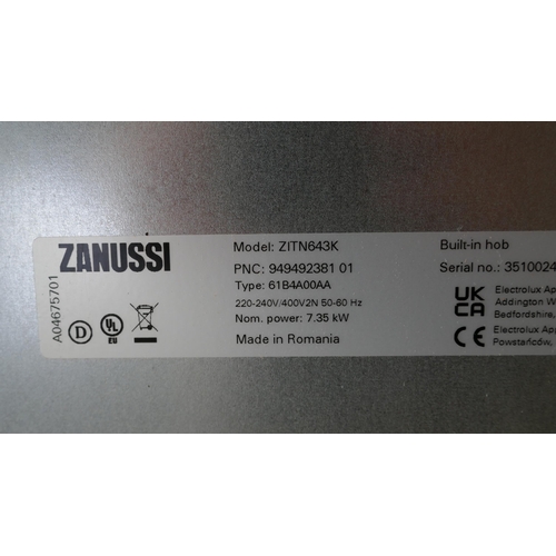 3003 - Zanussi 4 Zone Hob2Hood Induction Hob- Model no -ZITN643K, Original RRP £249.17 inc vat (448-22) *Th... 