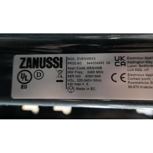 3013 - Zanussi Compact Multifunction Oven with Microwave - Stainless Steel, Model ZVENM6X3  H455xW595xD567 ... 