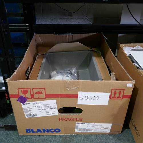 3025 - Grey Blanco Samos 1.0 Bowl Composite Undermount Sink, Original RRP £332.5 inc vat (448-44) *This lot... 