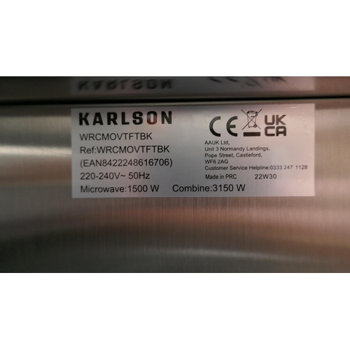 3037 - Karlson Compact Combination Microwave Oven - Model WRCMOVTFTBK, Original RRP £907.5 inc vat (448-118... 