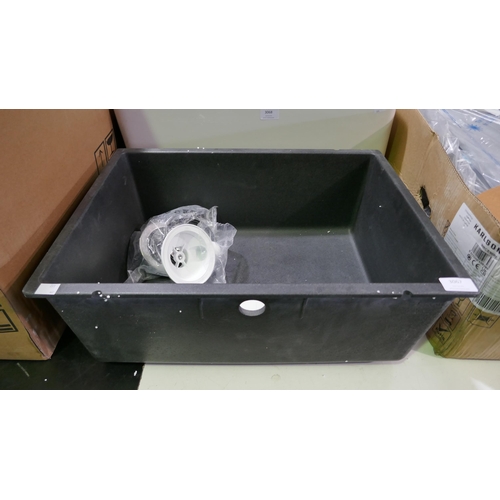 3067 - Blanco Samos Black 1.0 Bowl Composite Undermount Sink, Original RRP £332.5 inc vat (448-152) *This l... 