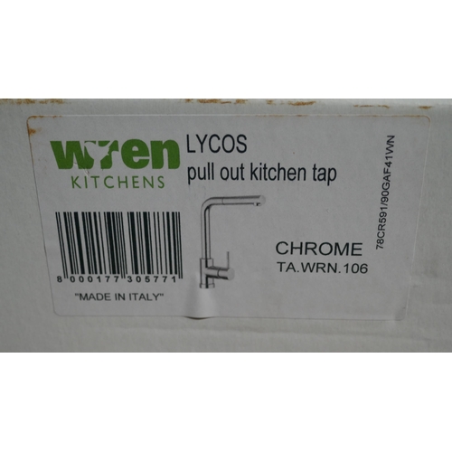 3076 - Lycos Pull-Out Chrome Tap - High Pressure Only (448-17) *This lot is subject to vat