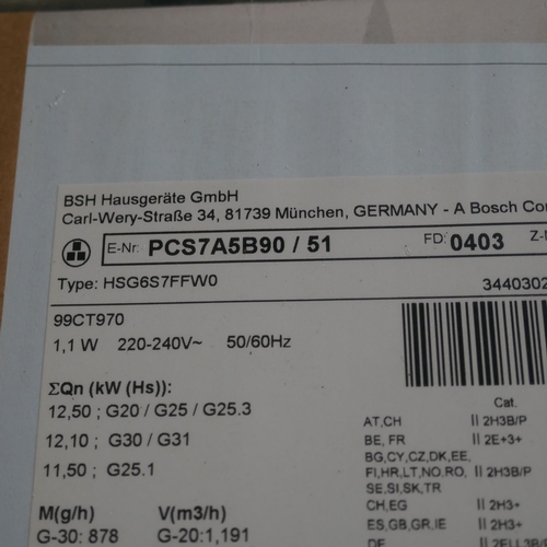 3089 - Bosch Gas 5 Burner Hob With Flameselect - Model no -PCS7A5B90, Original RRP £440.84 inc vat (448-100... 
