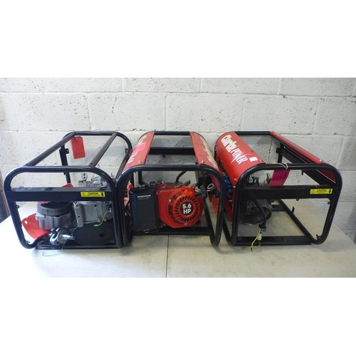 2342 - Three Clarke framed generators- A Clarke Power PS3800A, and Two Clarke Power PG3800ADV (20060/8059/8... 