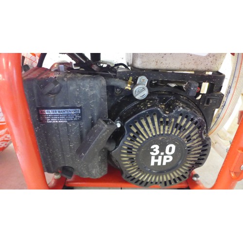 2358 - A Clarke Tiger 800B petrol driven framed jet wash with 3HP engine (8029) * this lot is sold as scrap... 