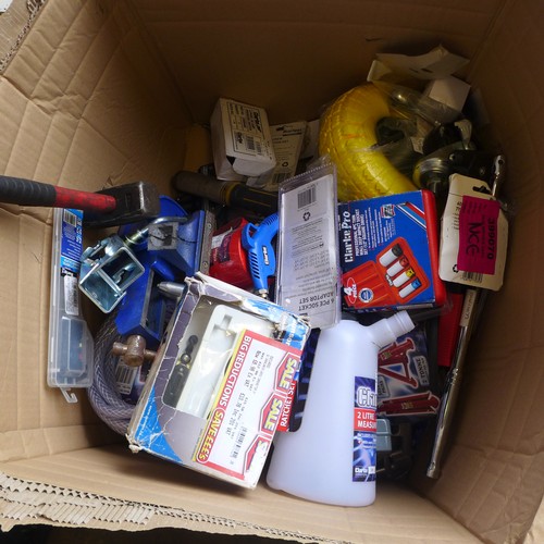 2365 - A Box of Clarke return items including- A Clarke air paraffin gun, sack trolley wheels, air hose, a ... 