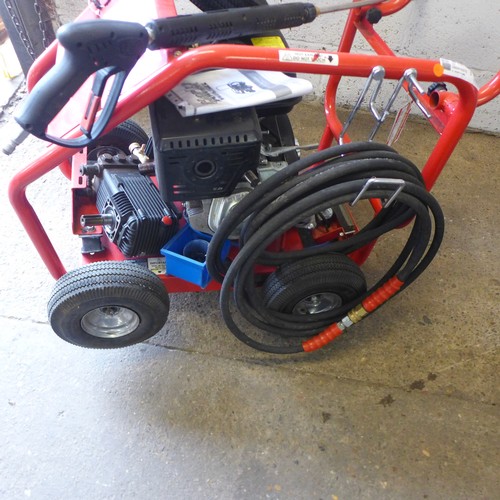 2372 - A Clarke Power Wash PLS360 petrol powered jet wash in framed trolley (8019) * this lot is sold as sc... 