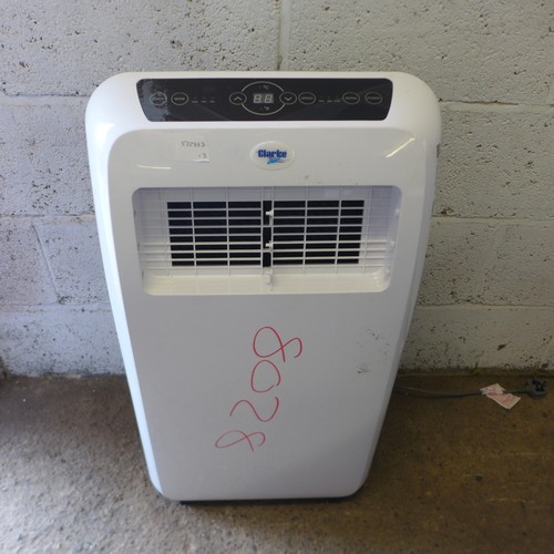 2375 - A Clarke Air AC13050 tower air-con unit (8028) * this lot is sold as scrap + VAT*