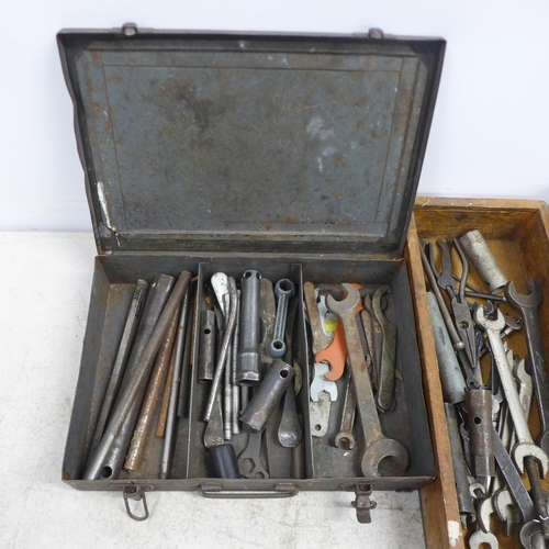 2024 - 4 tool boxes of assorted hand tools and an anchor