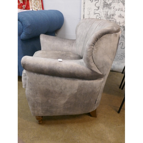 1320 - A Percy luxe silver/stud antique chair  * This lot is subject to VAT RRP £1159