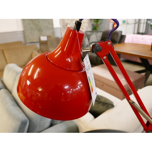 1343 - A red anglepoise lamp