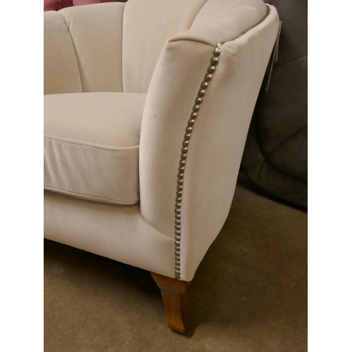 1371 - A Betsy accent chair, cream/stud pewter  * This lot is subject to VAT