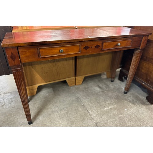 202 - A French style hardwood two drawer console table