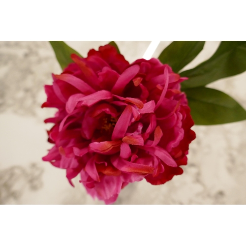 1441 - An artificial pink Peony in a ball vase, H 23cms (50328001)   #