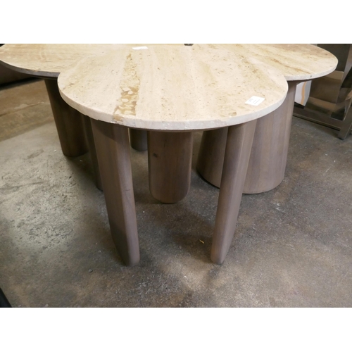 1479 - Three Travertine occasional tables  *This lot is subject to VAT