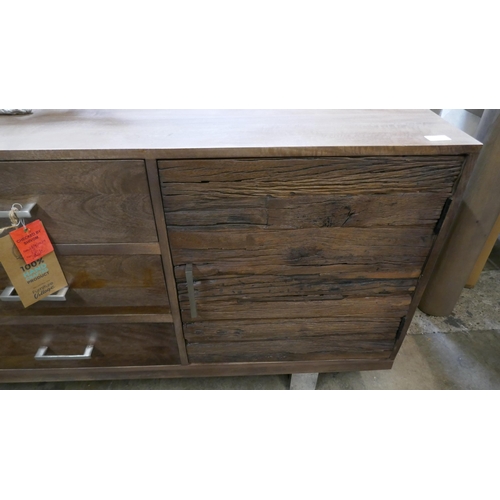 1488 - A railway sleeper two door three drawer sideboard  *This lot is subject to VAT