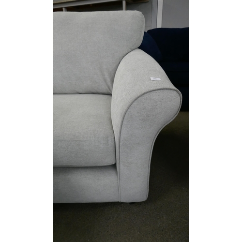 1502 - A grey upholstered three seater sofa and armchair