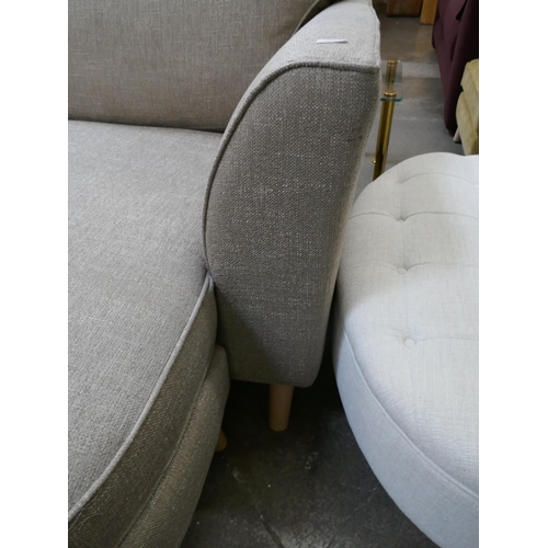 1511 - A biscuit upholstered L shaped sofa - slight wear