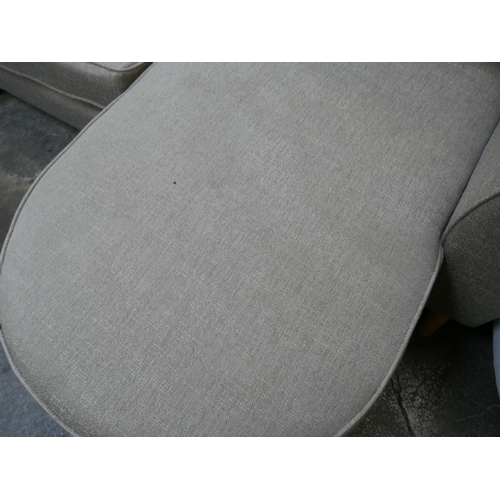 1511 - A biscuit upholstered L shaped sofa - slight wear