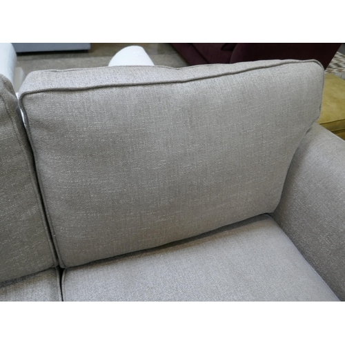 1511 - A biscuit upholstered L shaped sofa - slight wear