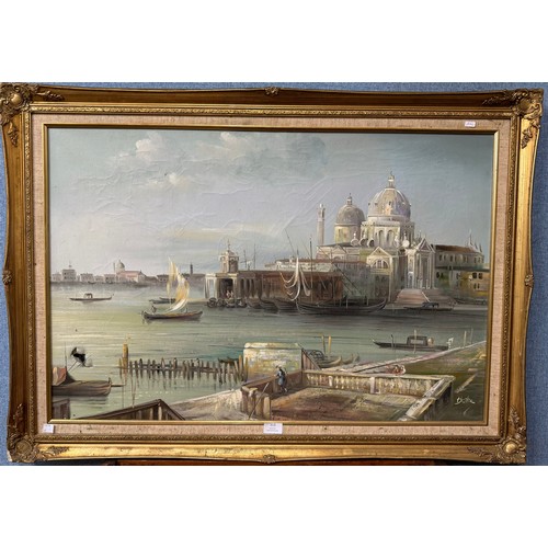 352 - * Baillie, Venetian landscape, oil on canvas, framed