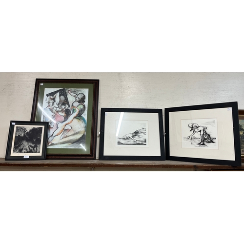 360 - Four Sue Vesely prints, framed