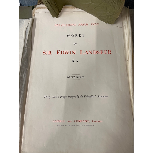 362 - A folio of Sir Edwin Landseer prints, including 21 plates.