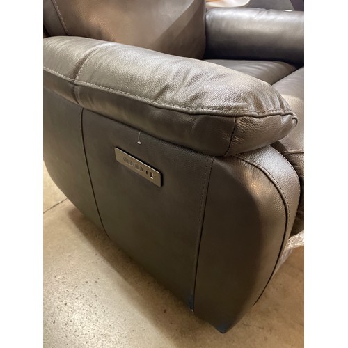 1363 - Kuka Callie Grey Leather Electric Reclining Chair, Original RRP £399.99 + VAT (322-156) *This lot is... 