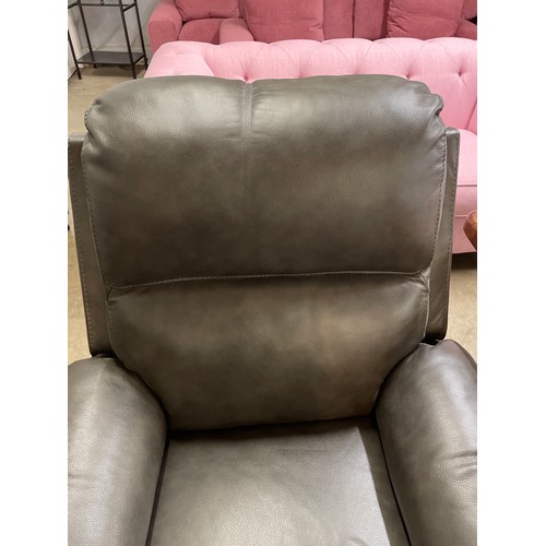 1363 - Kuka Callie Grey Leather Electric Reclining Chair, Original RRP £399.99 + VAT (322-156) *This lot is... 