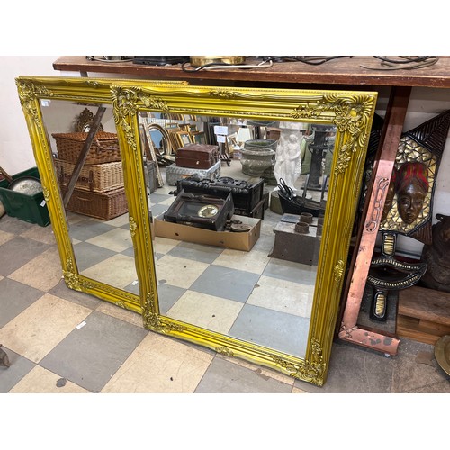 395 - A pair of gilt effect framed mirrors