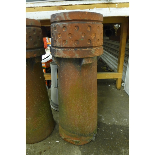 2187 - 3 terracotta chimney pots