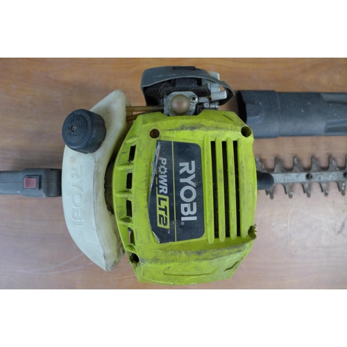 2197 - A Ryobi Power LT2 petrol hedge cutter and a Sovereign SCS 37/1 petrol chainsaw