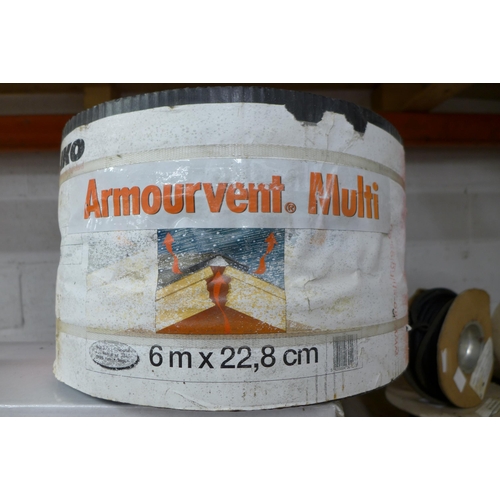 2216 - 5 rolls of VidaFlex insulation sleeving and a roll of IKO Armour Vent Multi damp casing approx 6m x ... 