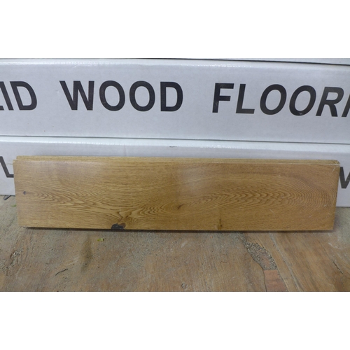 2220 - 3 sealed packs of solid oak flooring 1.08m² per pack