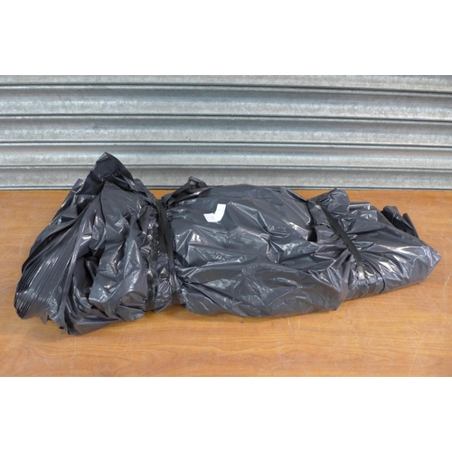 2261 - Approximately 20 very large black plastic refuse sacks approximately 2000 x 800 x 800mm