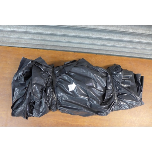 2261 - Approximately 20 very large black plastic refuse sacks approximately 2000 x 800 x 800mm