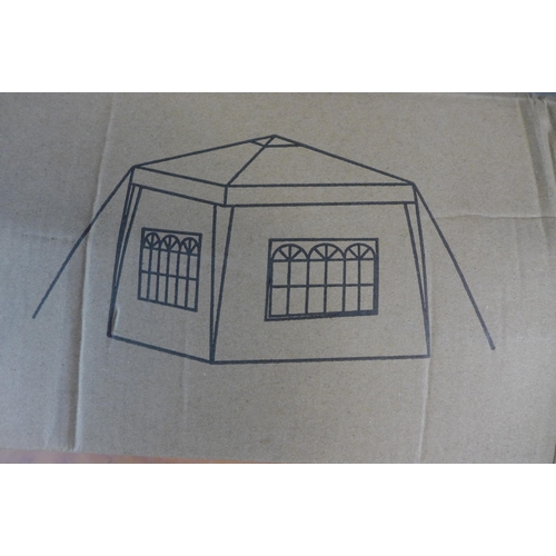 2262 - A 3 x 3m Gazebo in grey fabric - boxed and unused