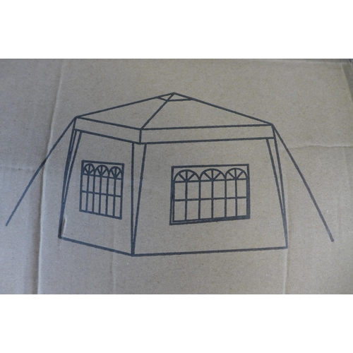 2263 - A 3 x 3m gazebo in grey fabric - boxed and unused