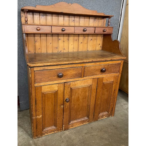 121A - A Victorian pine dresser