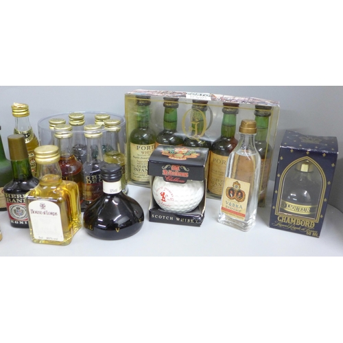 1154 - A collection of alcohol miniatures including a set of Porto wine 1994 **PLEASE NOTE THIS LOT IS NOT ... 