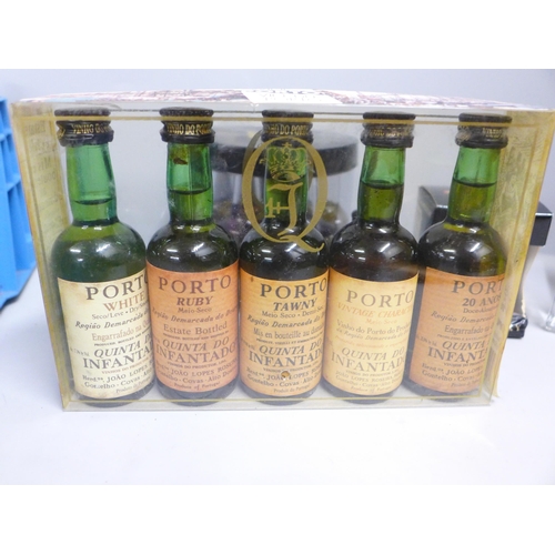 1154 - A collection of alcohol miniatures including a set of Porto wine 1994 **PLEASE NOTE THIS LOT IS NOT ... 