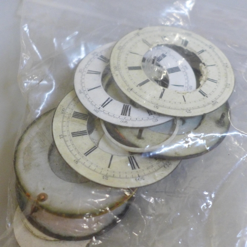 625 - A collection of used pocket watch dials