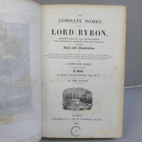 640 - 'The Complete Works of Lord Byron' (ex library copy) with prefix by H.L. Bulmer, engraved frontispie... 