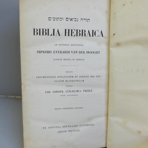 653 - A Walkers Dictionary 1856 and Biblia Hebraica 1859