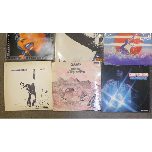 675 - A collection of LP records, OMD, Fleetwood MAc, Lou Reed, The Police, Uriah Heep, Roxy Music, The Da... 