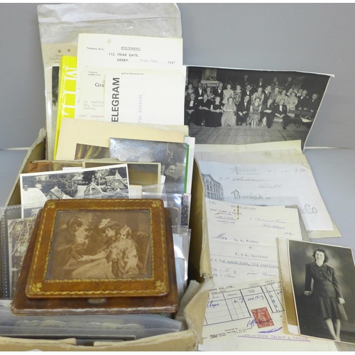679 - A box of 19th Century and 20th Century paper ephemera
