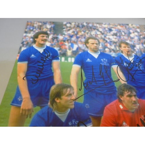 693 - Everton Football Club, signed team photograph, 1985 European Cup Winners Cup Final team, signed by a... 