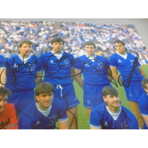 693 - Everton Football Club, signed team photograph, 1985 European Cup Winners Cup Final team, signed by a... 