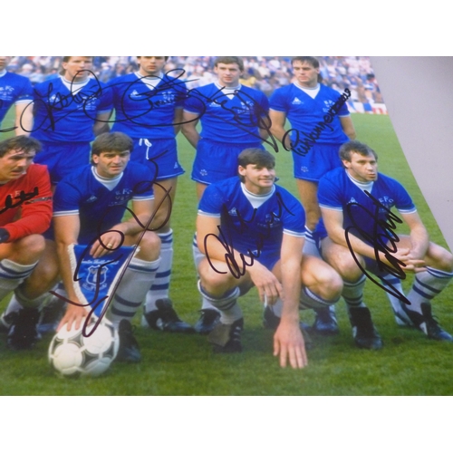 693 - Everton Football Club, signed team photograph, 1985 European Cup Winners Cup Final team, signed by a... 