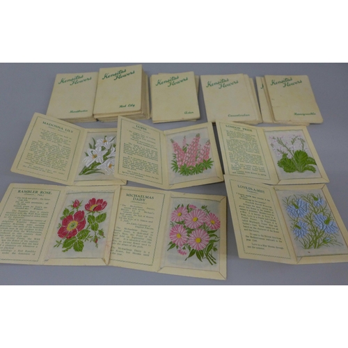 700 - A collection of Kensitas cigarette silks, flowers collection